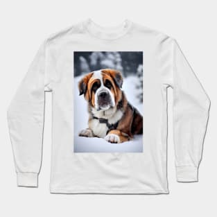 Cute st Bernard dog Long Sleeve T-Shirt